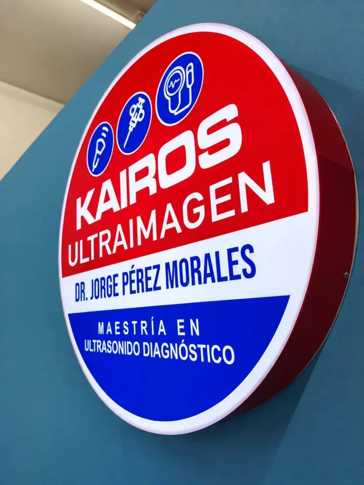 Letrero luminoso interior con iluminación LED para Kairos Ultraimagen